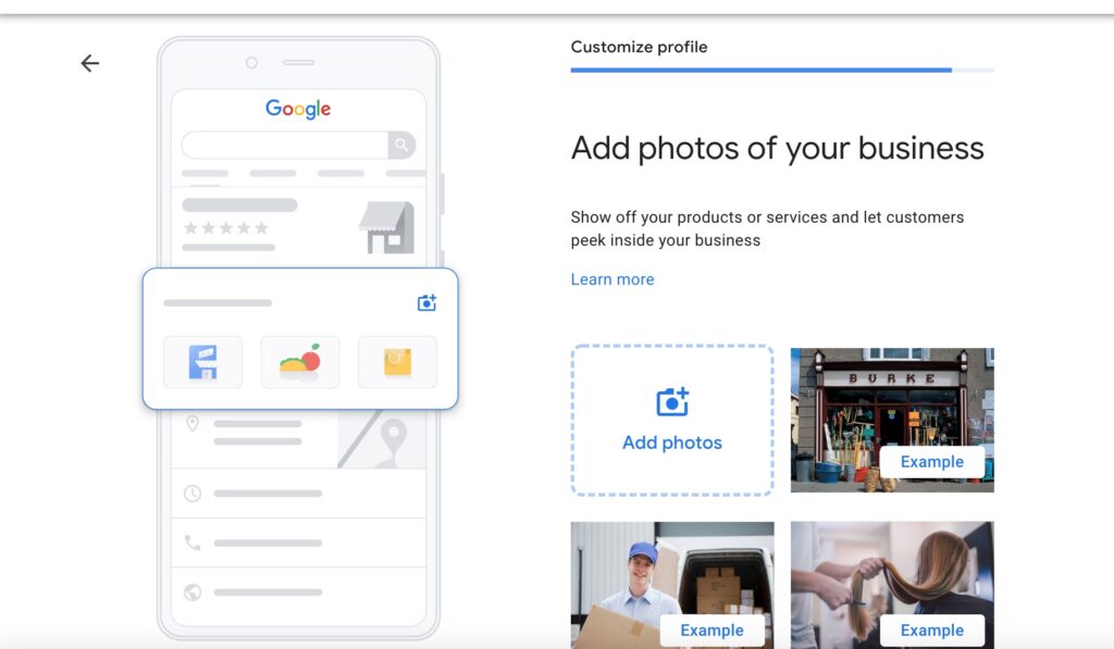 How to add images to Google Business Listing