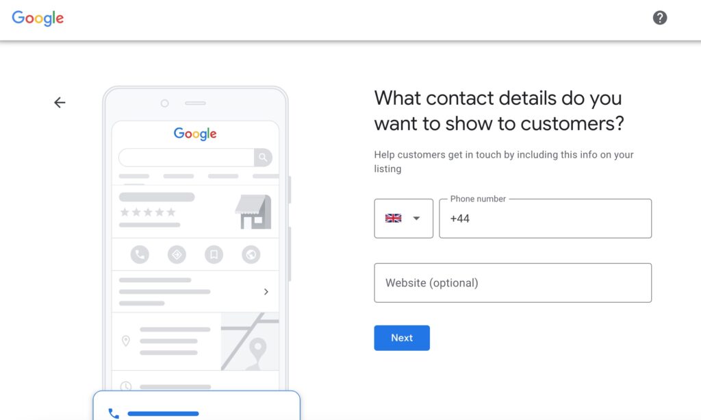How to add contact details to Google Business Listing