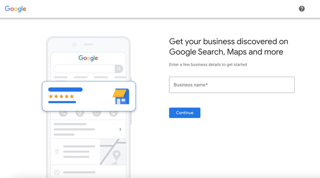 Google maps listing for trade