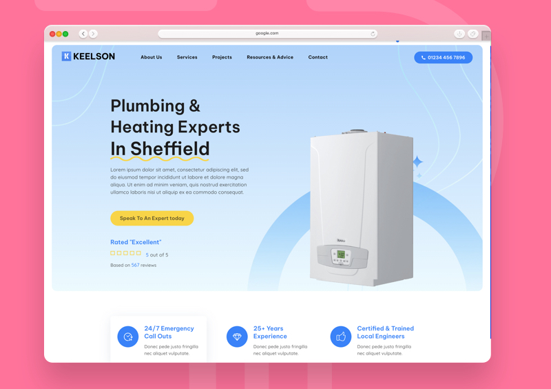 Plumbing web design