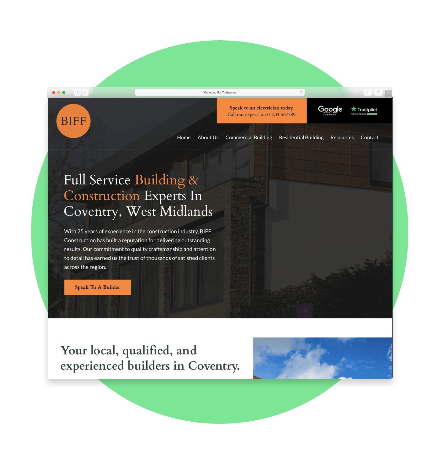 Builders Digital Marketing Example
