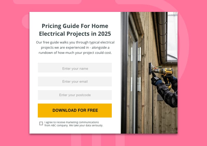 Electrician email marketing